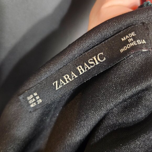 The Christmas Party Dress Green Velour Sequined Stretch Sz Medium Mini Coctail - Picture 2 of 7